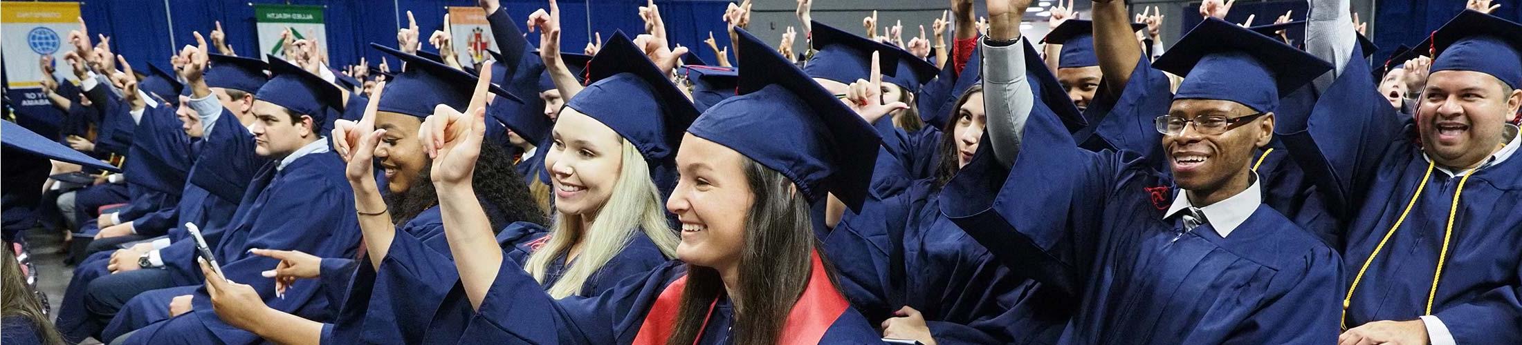 Students attending graduation ceremony